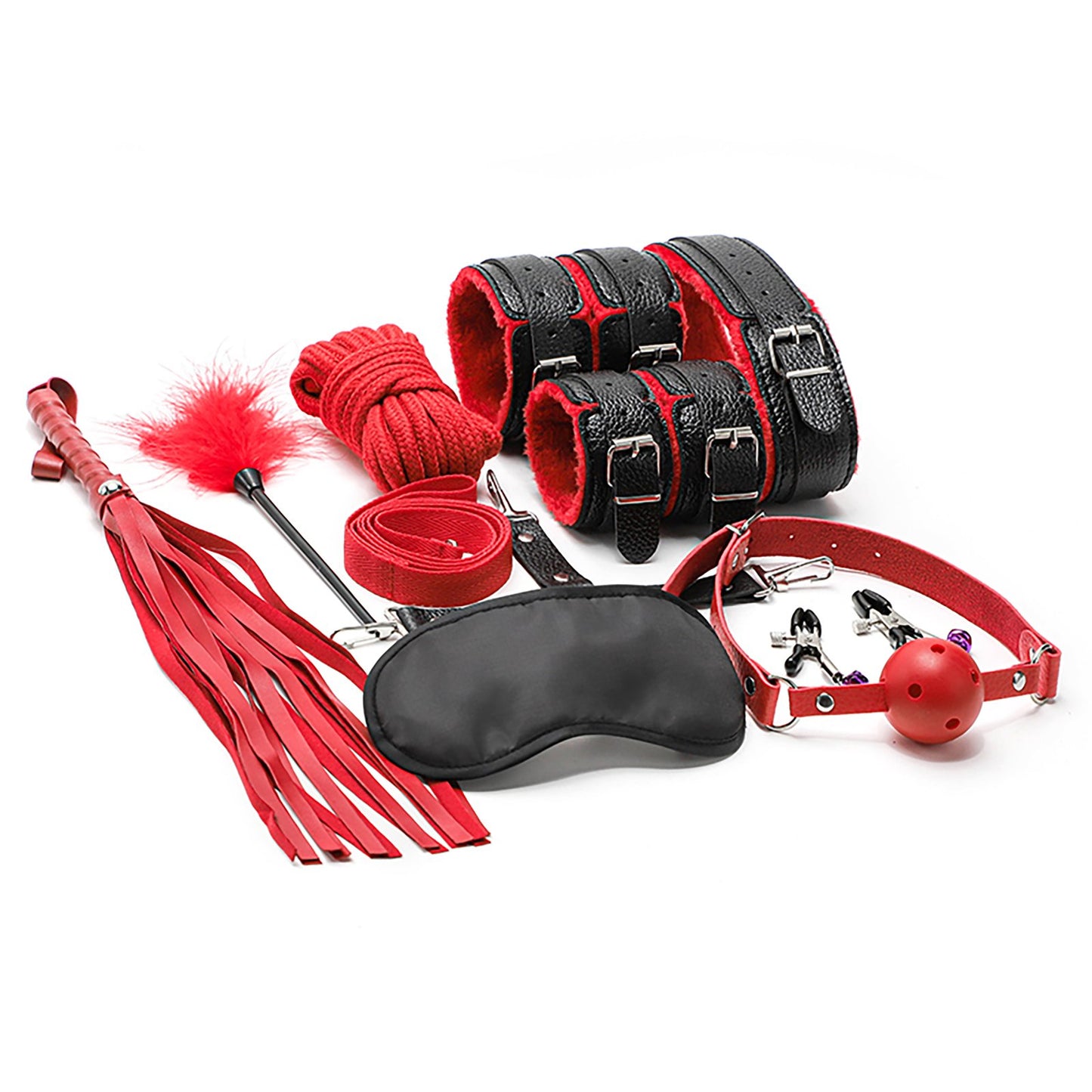 Red and Black 10 Pcs BDSM